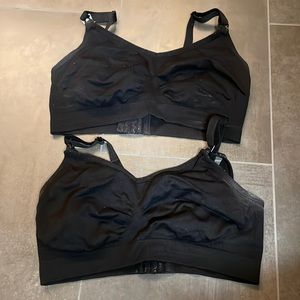 Two black nursing bras XL